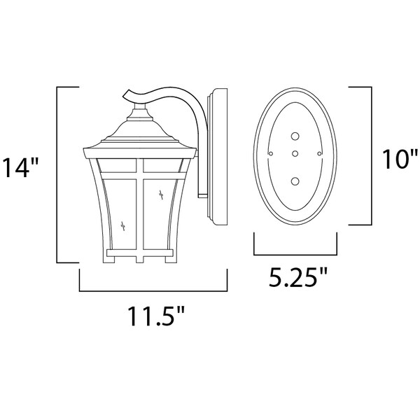 Balboa VX LED E26 1-Light 10 Wide Copper Oxide Outdoor Wall Sconce